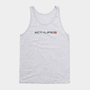 Assured Outfit by Activlife Wear UK United Kingdom Flag Tagline Logo Sports Branding Tank Top